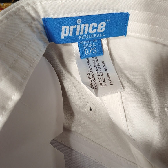 NWT Prince Pickleball Baseball Hat Sporty Preppy Cap White Red Tennis Golf Beach - Picture 3 of 3